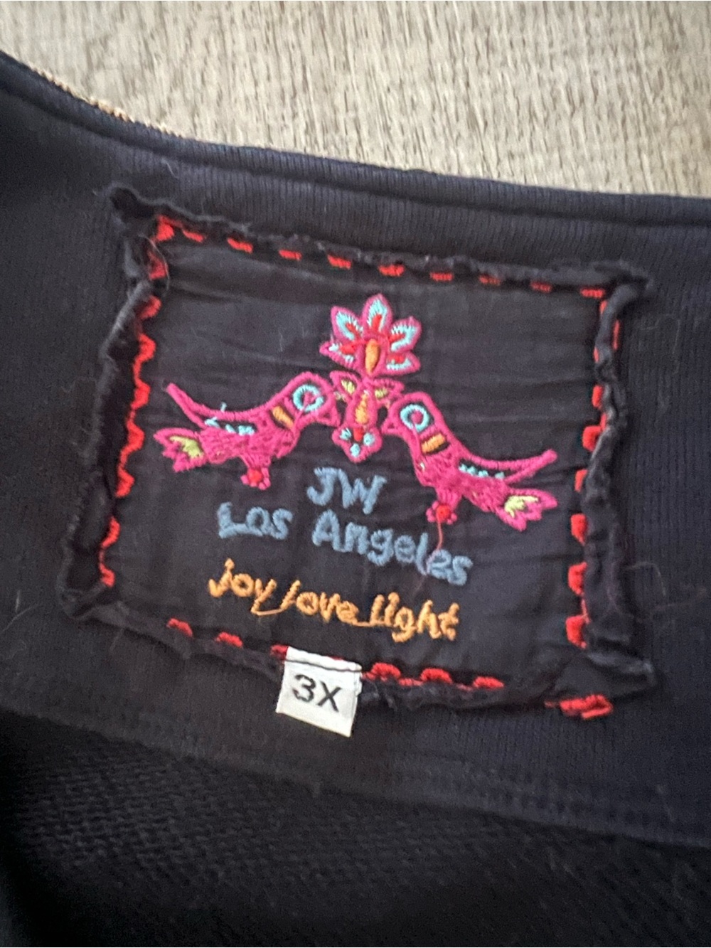 Johnny Was Black Embroidered Floral Open Front Coat - Picture 8 of 11